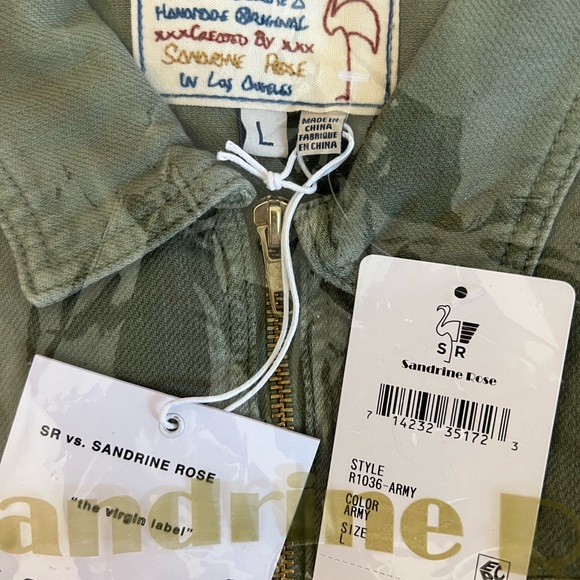 Sandrine Rose Women's Green Military Zip Jumpsuit Large ***NWT!!*** - Picture 8 of 9